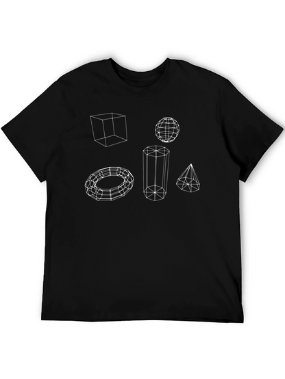 Geometric Wireframe T-Shirt - Stylish & Unique Design