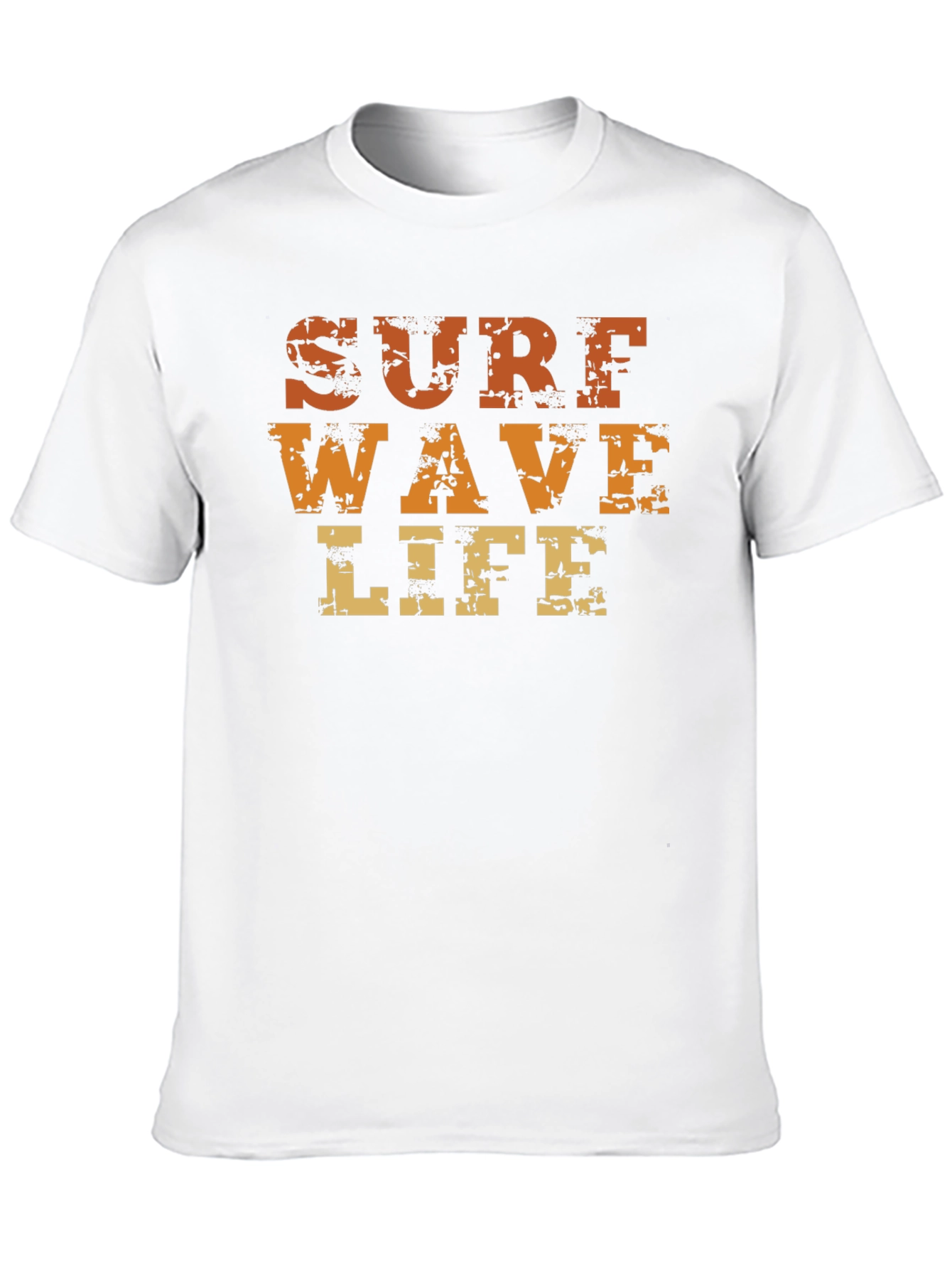 Surf Wave Life Graphic Print Black T-Shirt