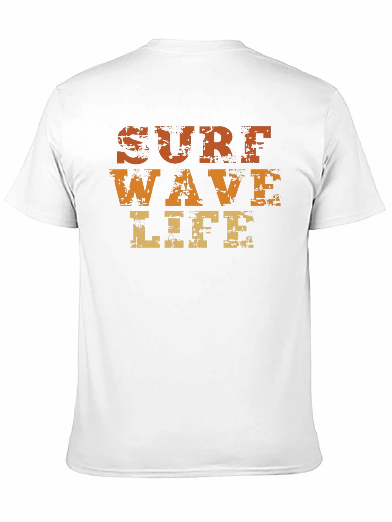 Surf Wave Life Graphic Print Black T-Shirt