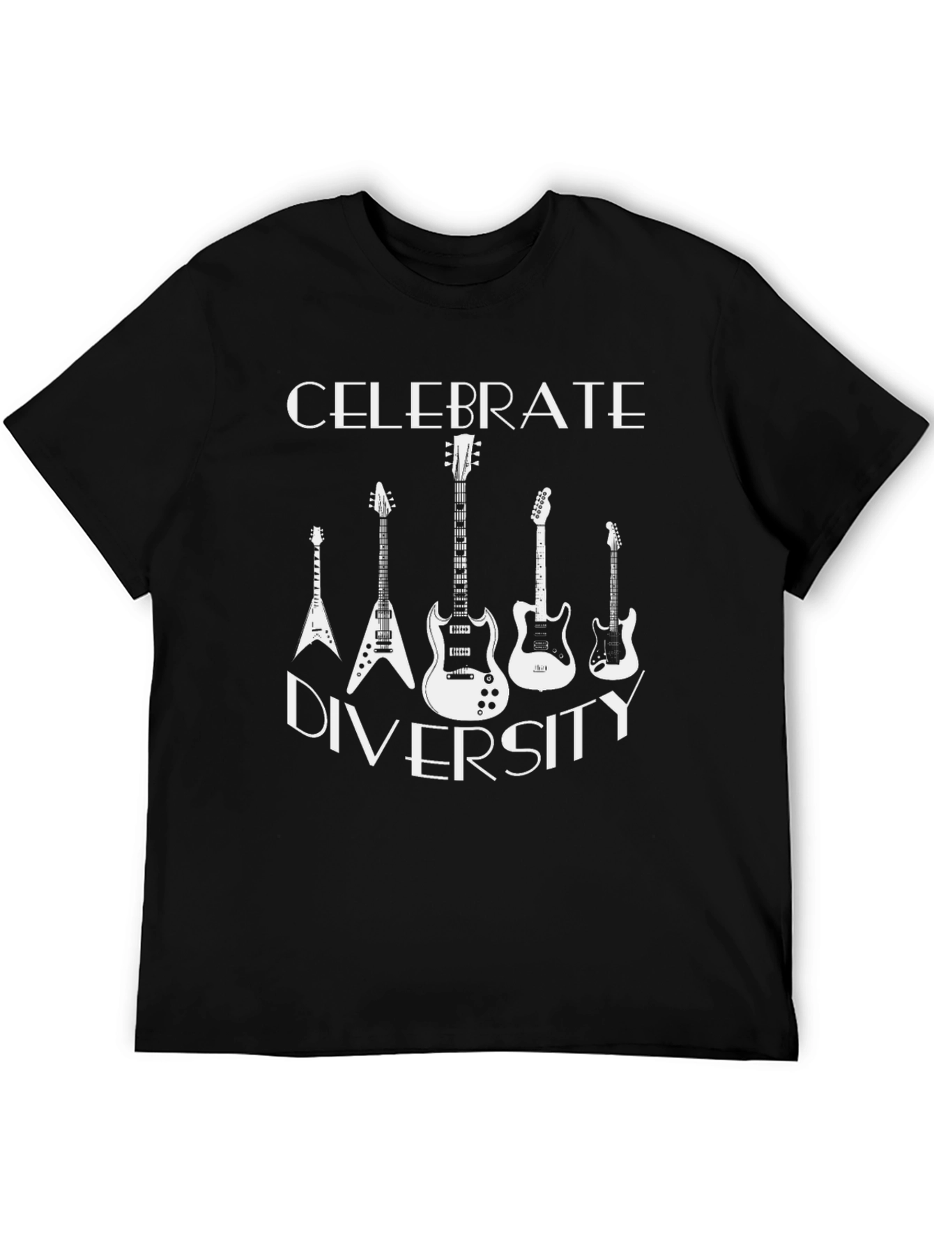 Celebrate Diversity Guitar Graphic T-Shirt