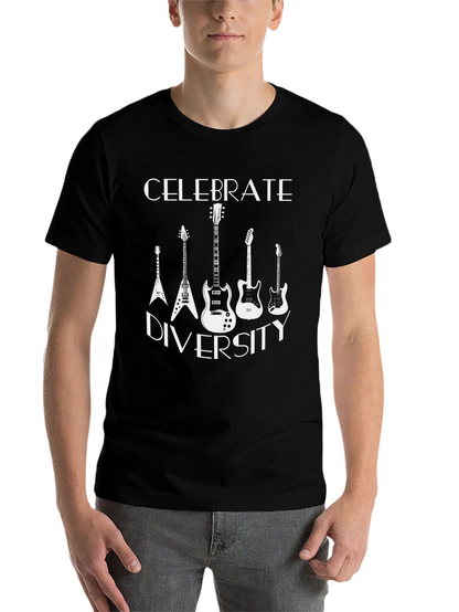 Celebrate Diversity Guitar Graphic T-Shirt
