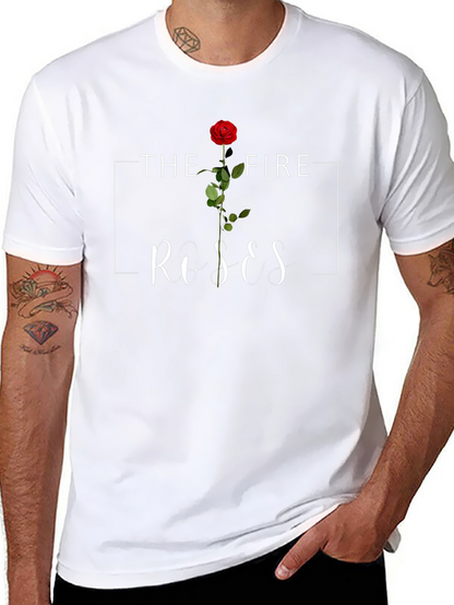 The Fire Roses Graphic Tee - Stylish Casual Wear