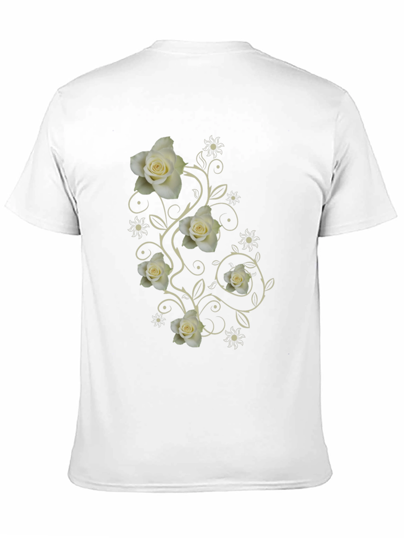Elegant Rose Vine Graphic T-Shirt