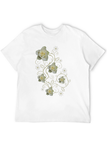 Elegant Rose Vine Graphic T-Shirt