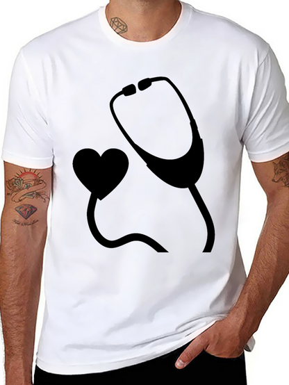 Heartbeat Stethoscope Graphic Tee - Medical Appreciation