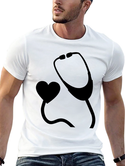 Heartbeat Stethoscope Graphic Tee - Medical Appreciation