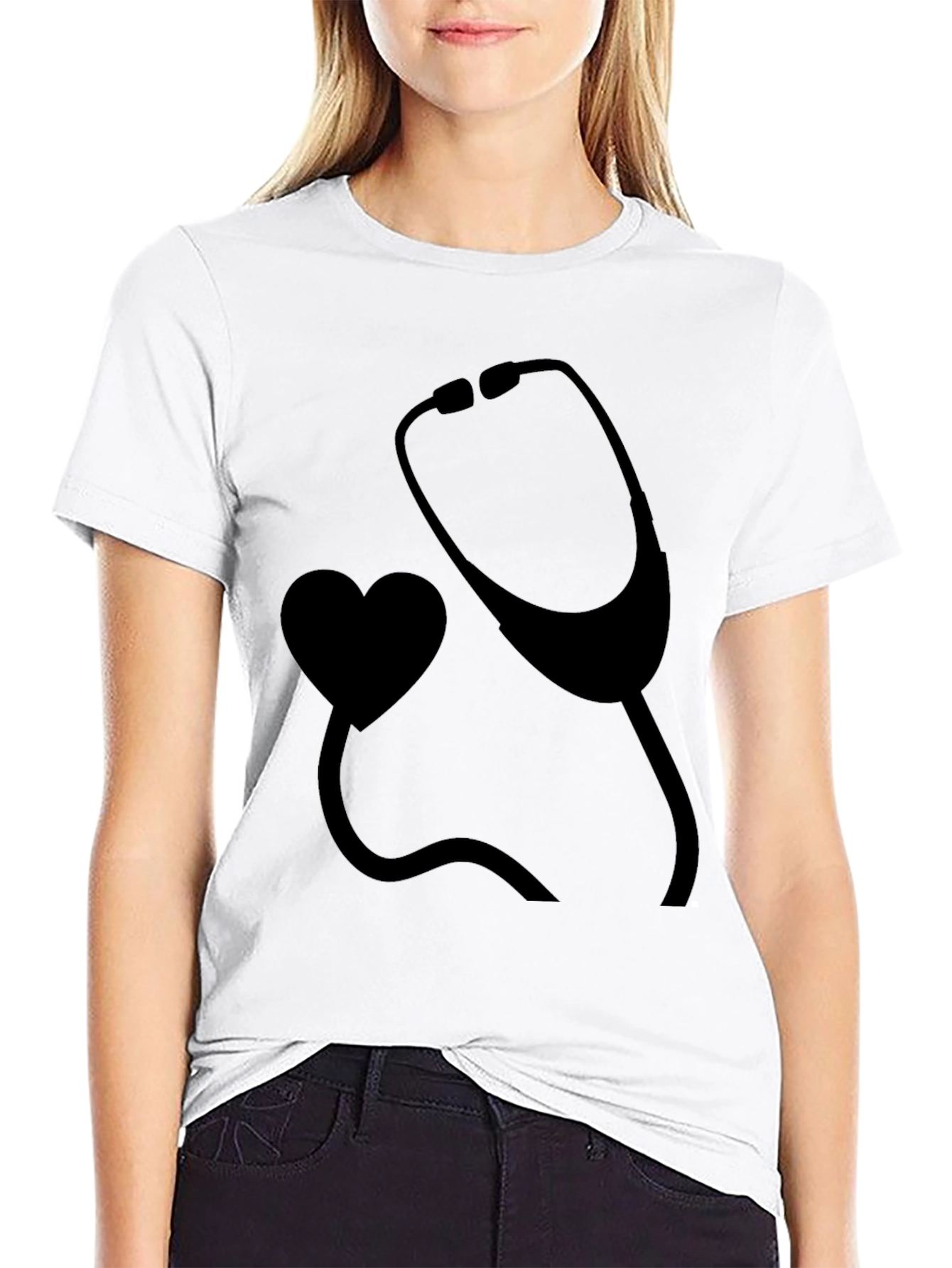 Heartbeat Stethoscope Graphic Tee - Medical Appreciation