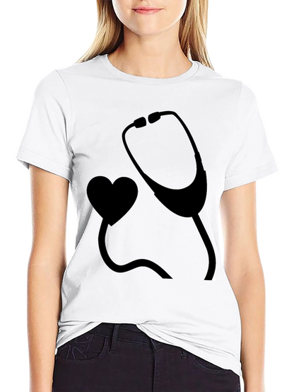 Heartbeat Stethoscope Graphic Tee - Medical Appreciation
