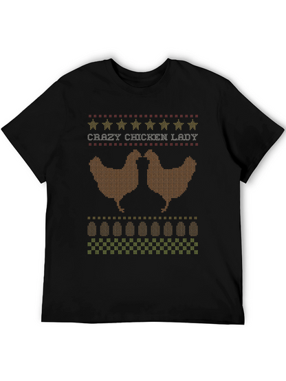 Crazy Chicken Lady Graphic T-Shirt