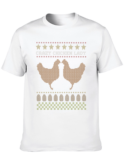 Crazy Chicken Lady Graphic T-Shirt