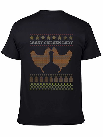 Crazy Chicken Lady Graphic T-Shirt