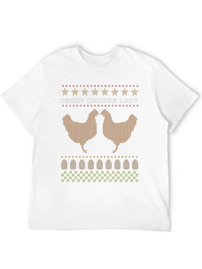 Crazy Chicken Lady Graphic T-Shirt