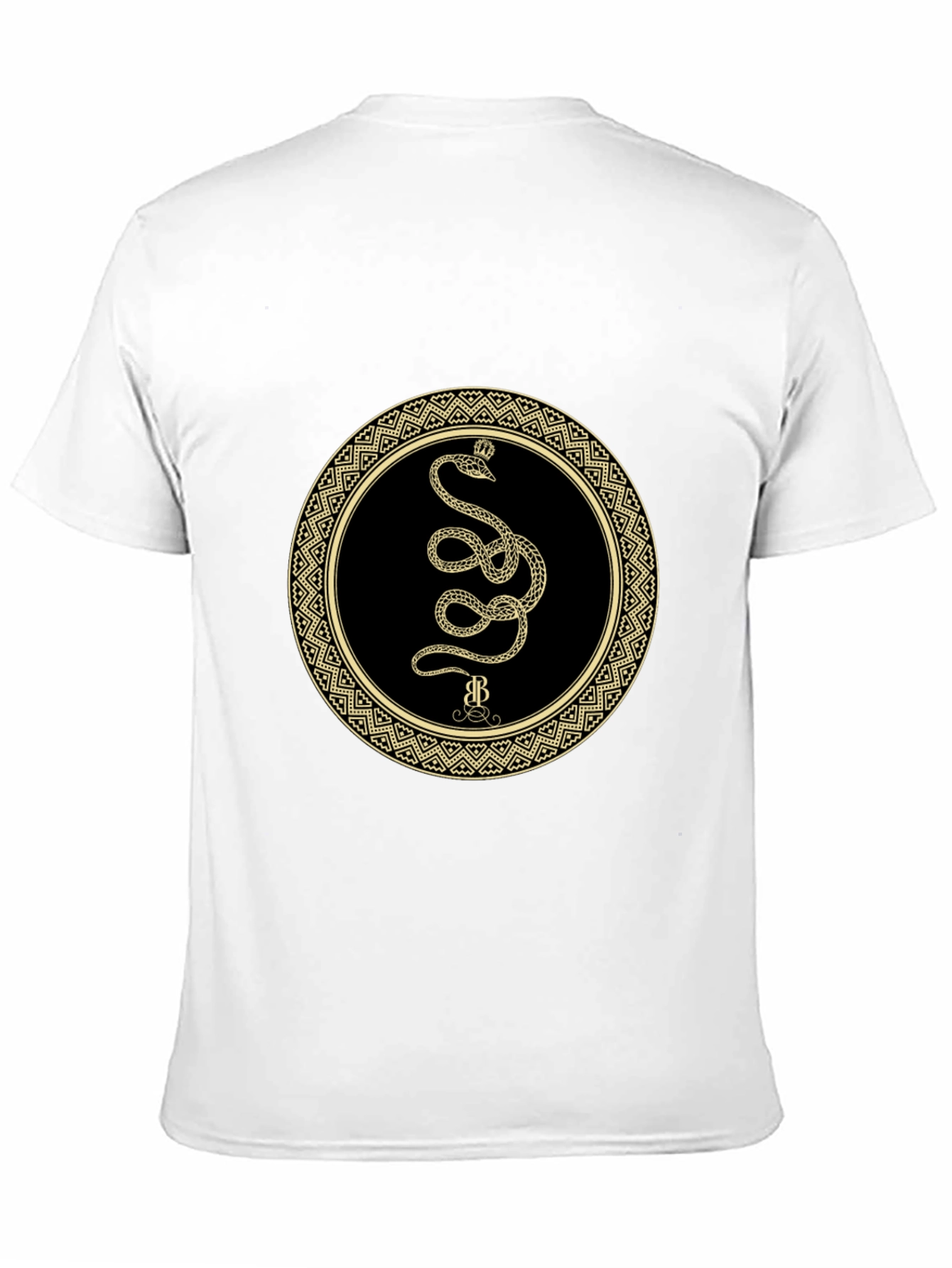 Mens Snake Circle Graphic Tee - Black
