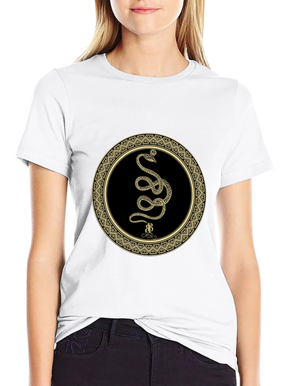 Mens Snake Circle Graphic Tee - Black