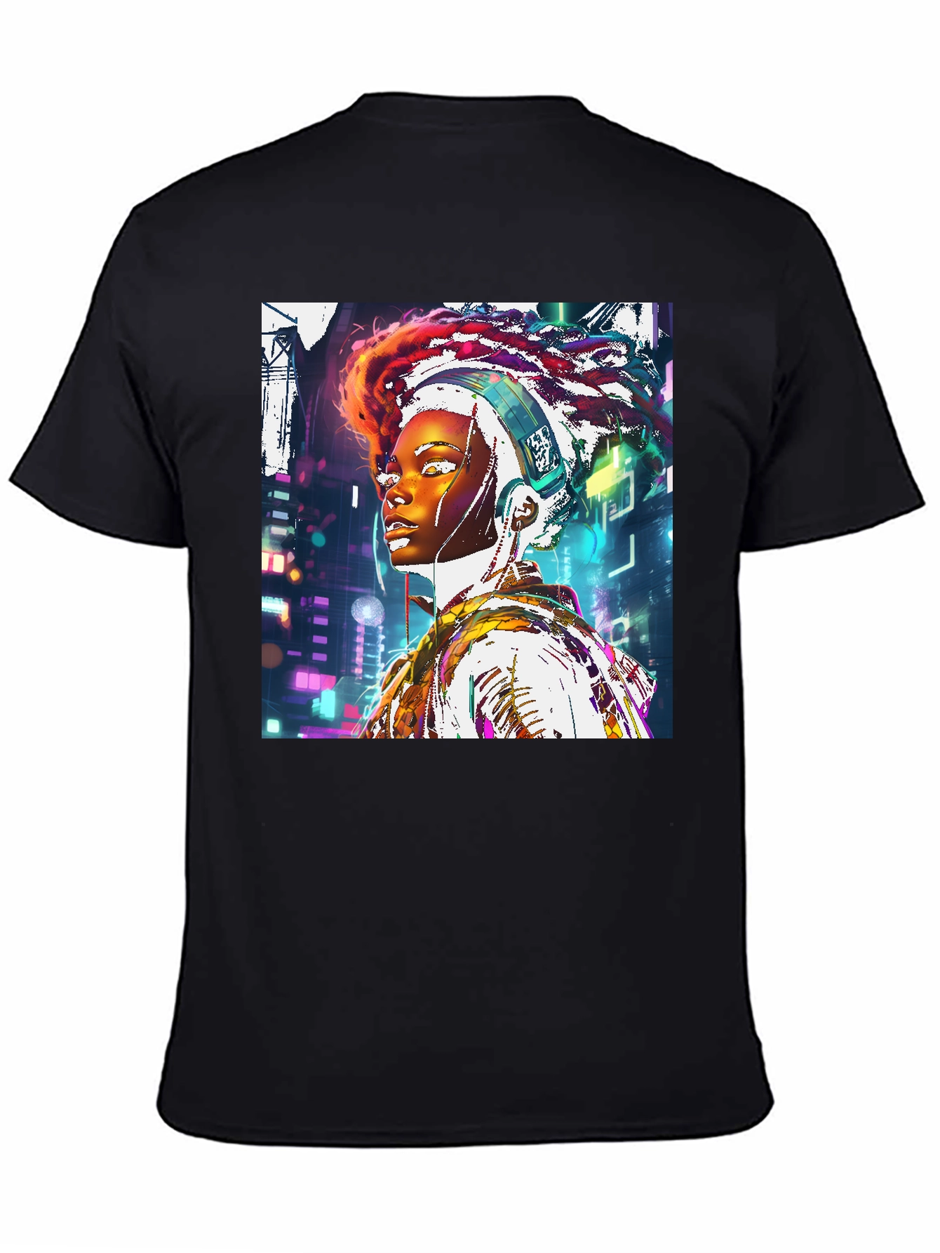 Cyberpunk Afro-Futurist Graphic Tee