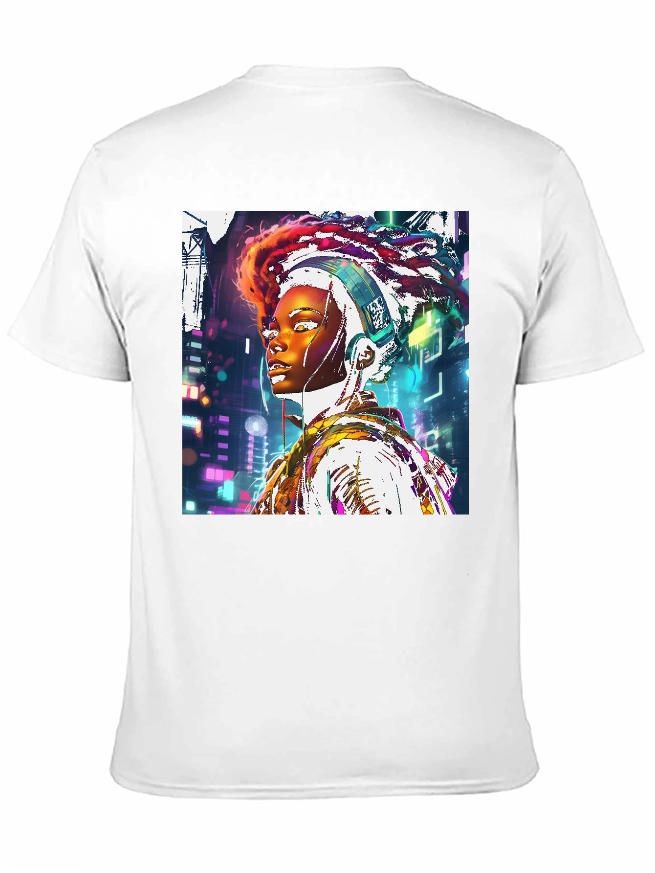 Cyberpunk Afro-Futurist Graphic Tee