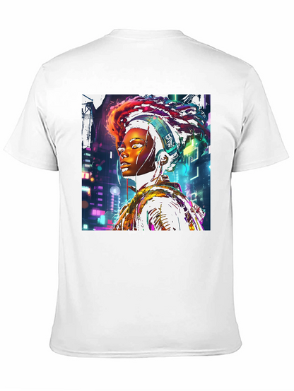 Cyberpunk Afro-Futurist Graphic Tee