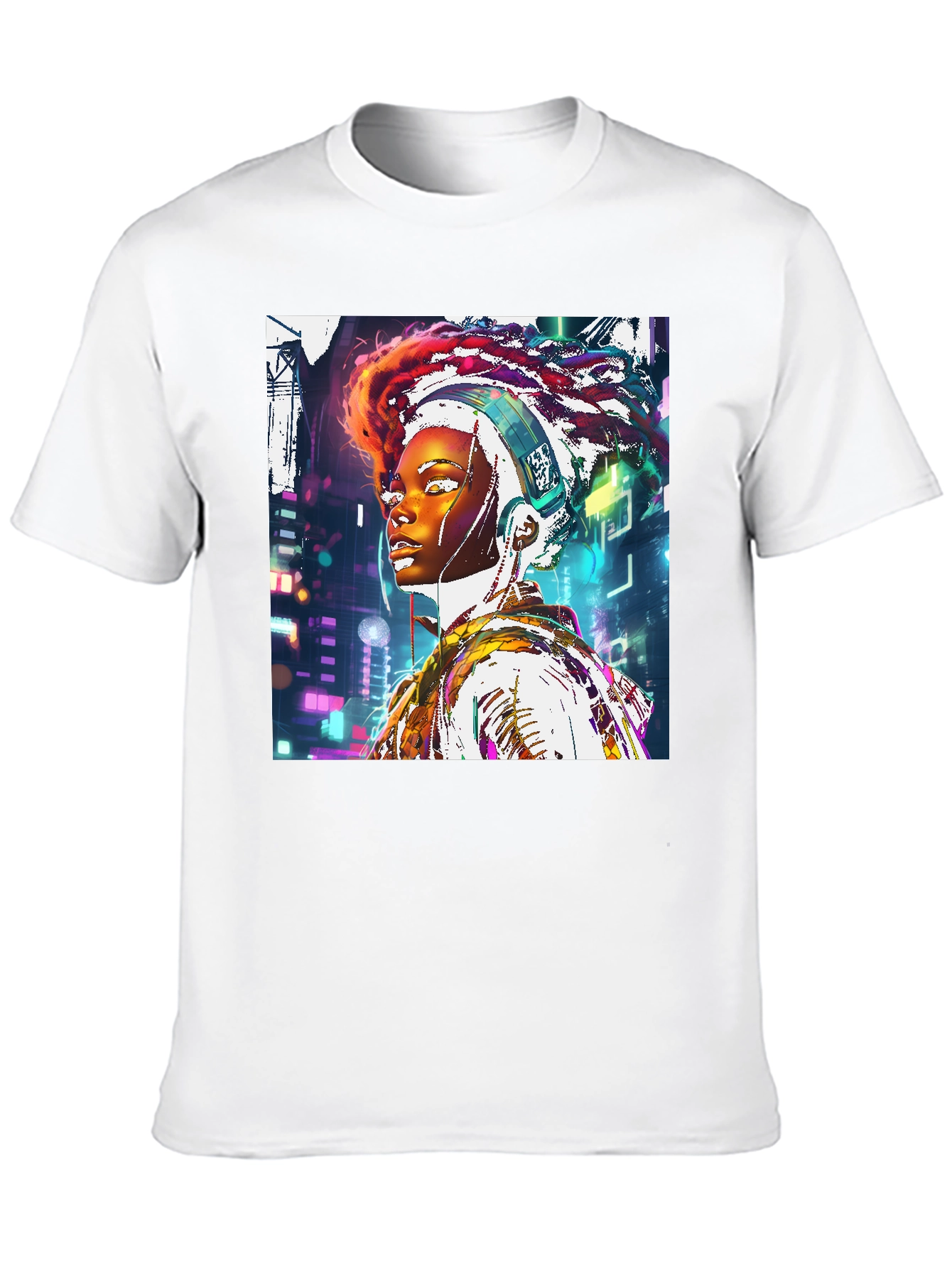 Cyberpunk Afro-Futurist Graphic Tee