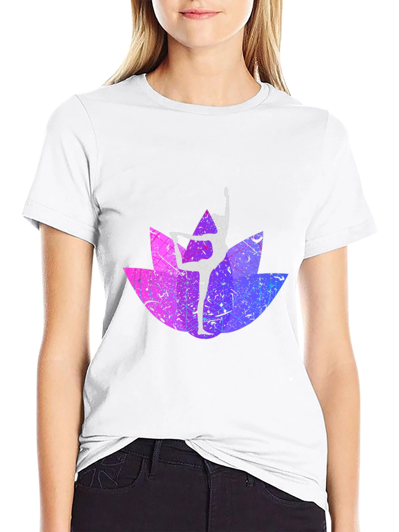 Yoga Lotus Black T-Shirt