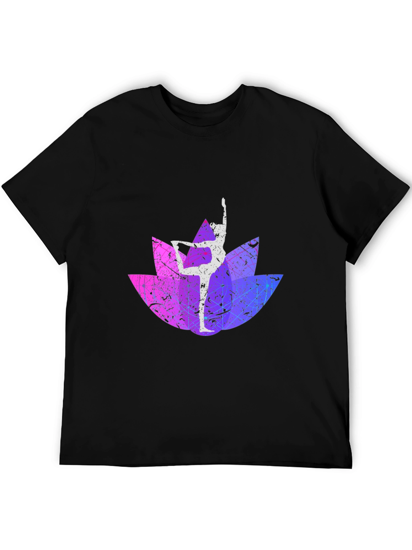 Yoga Lotus Black T-Shirt