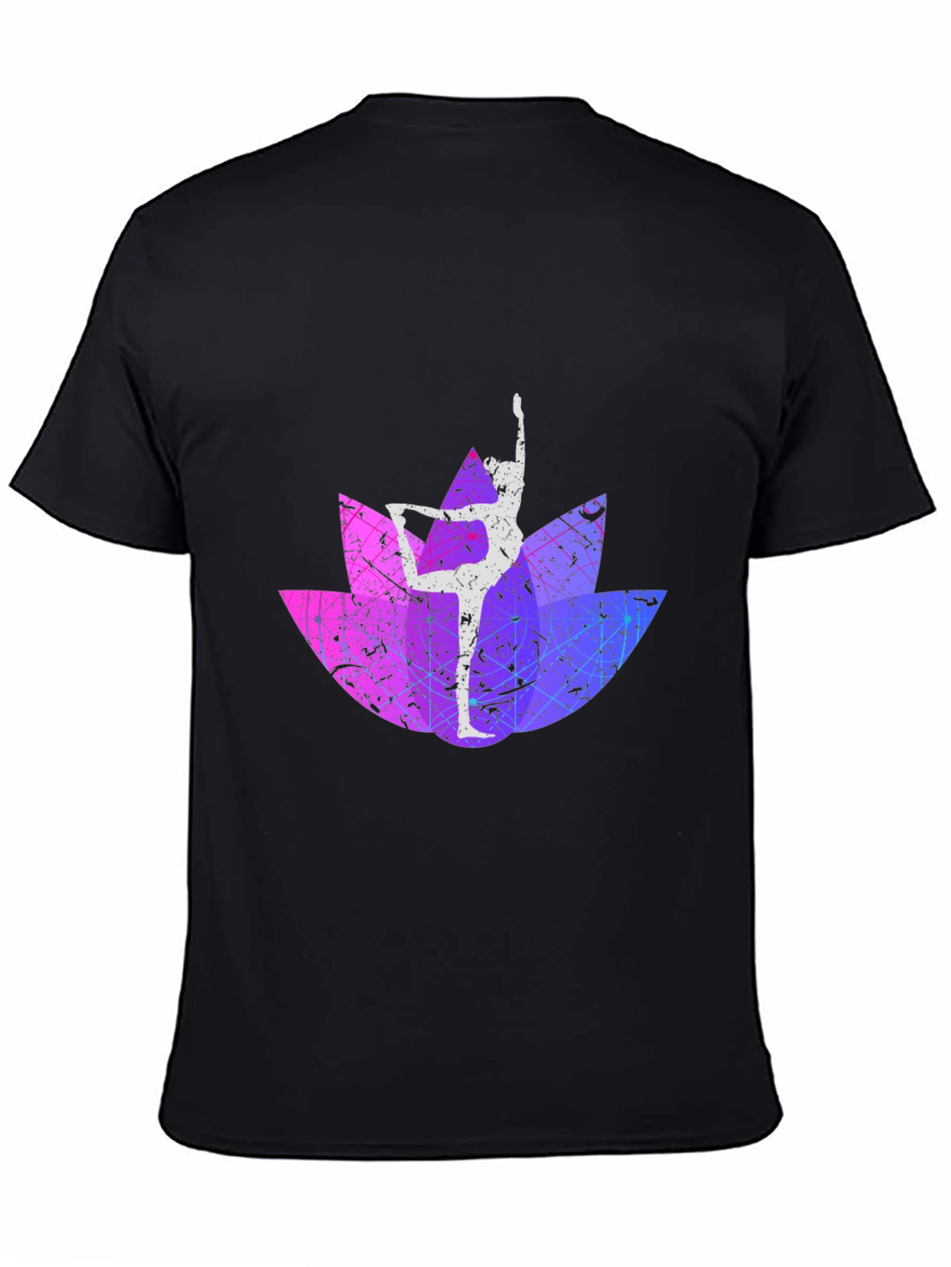 Yoga Lotus Black T-Shirt