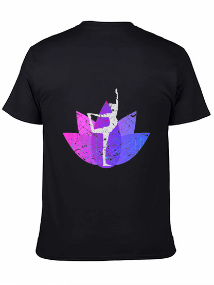 Yoga Lotus Black T-Shirt