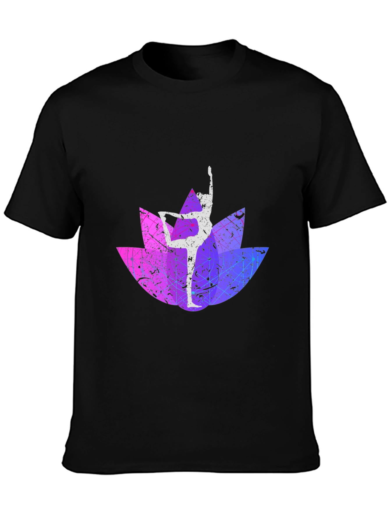 Yoga Lotus Black T-Shirt