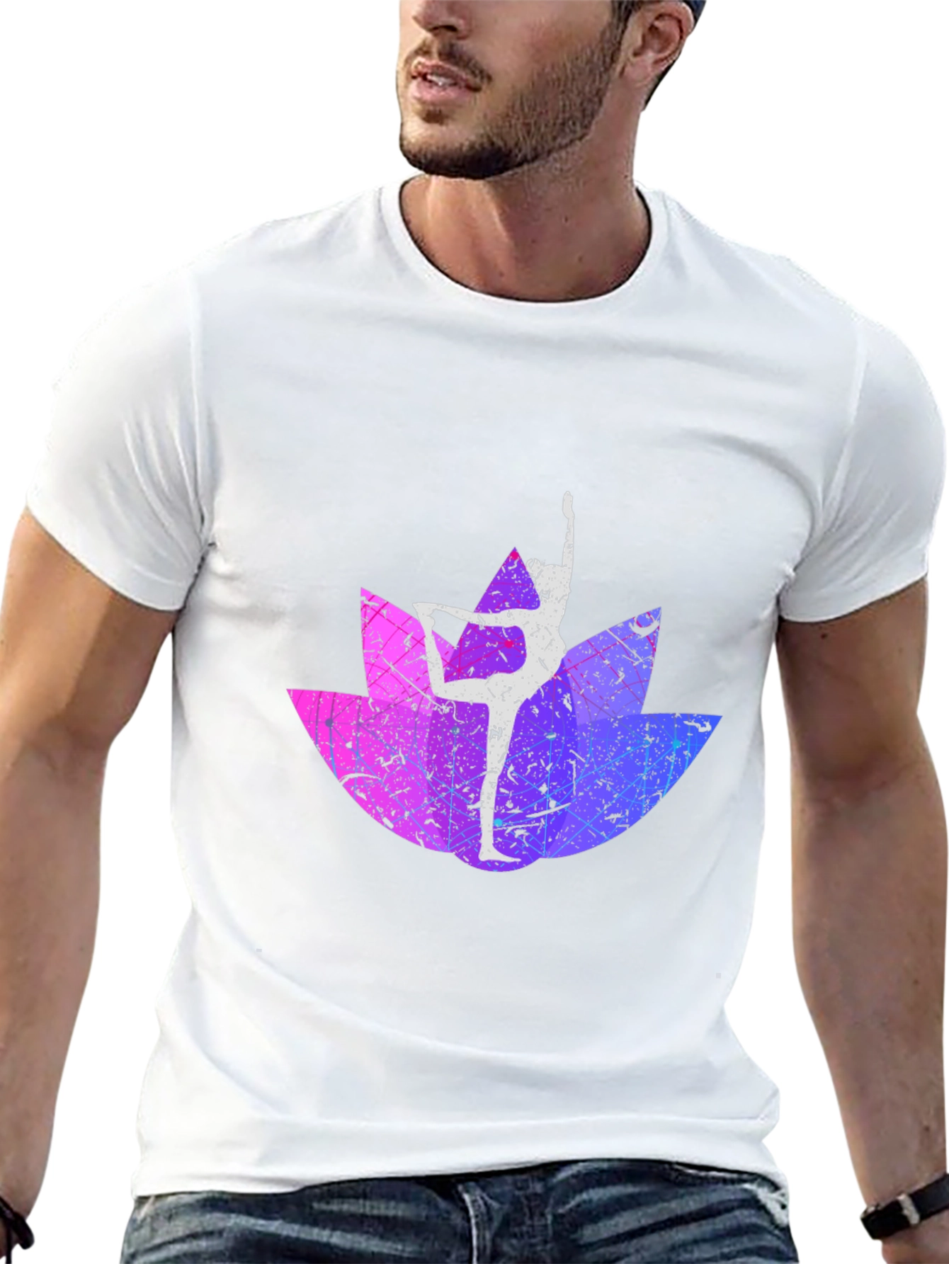 Yoga Lotus Black T-Shirt