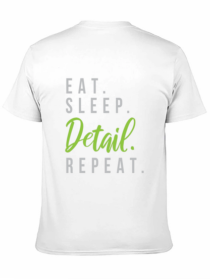 Eat Sleep Detail Repeat Black T-Shirt