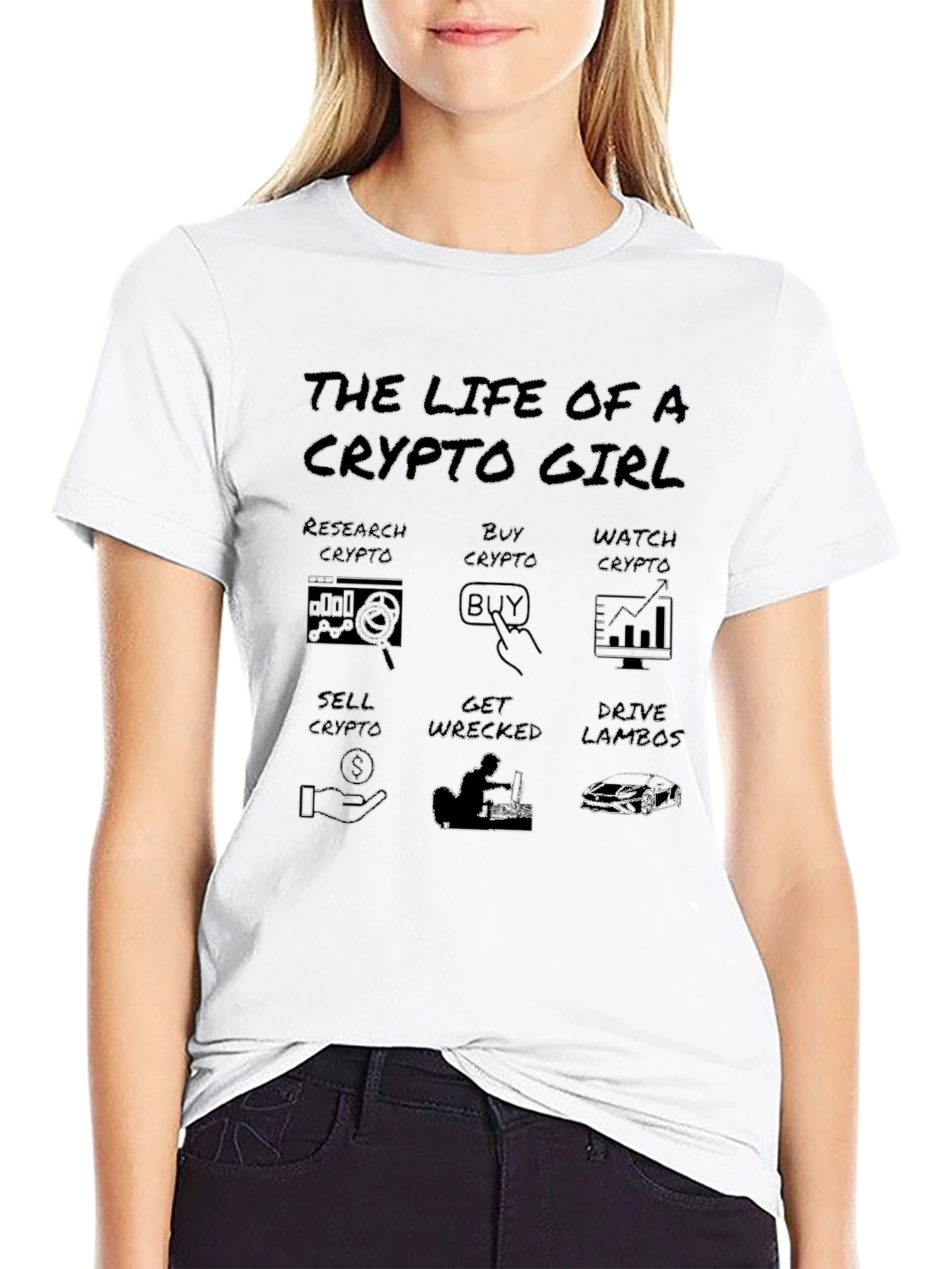 Crypto Girl Black T-Shirt