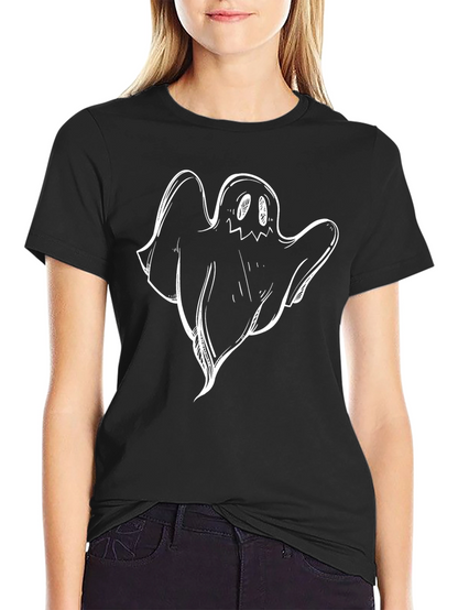 Spooky Ghost Graphic Tee - Halloween Ready!