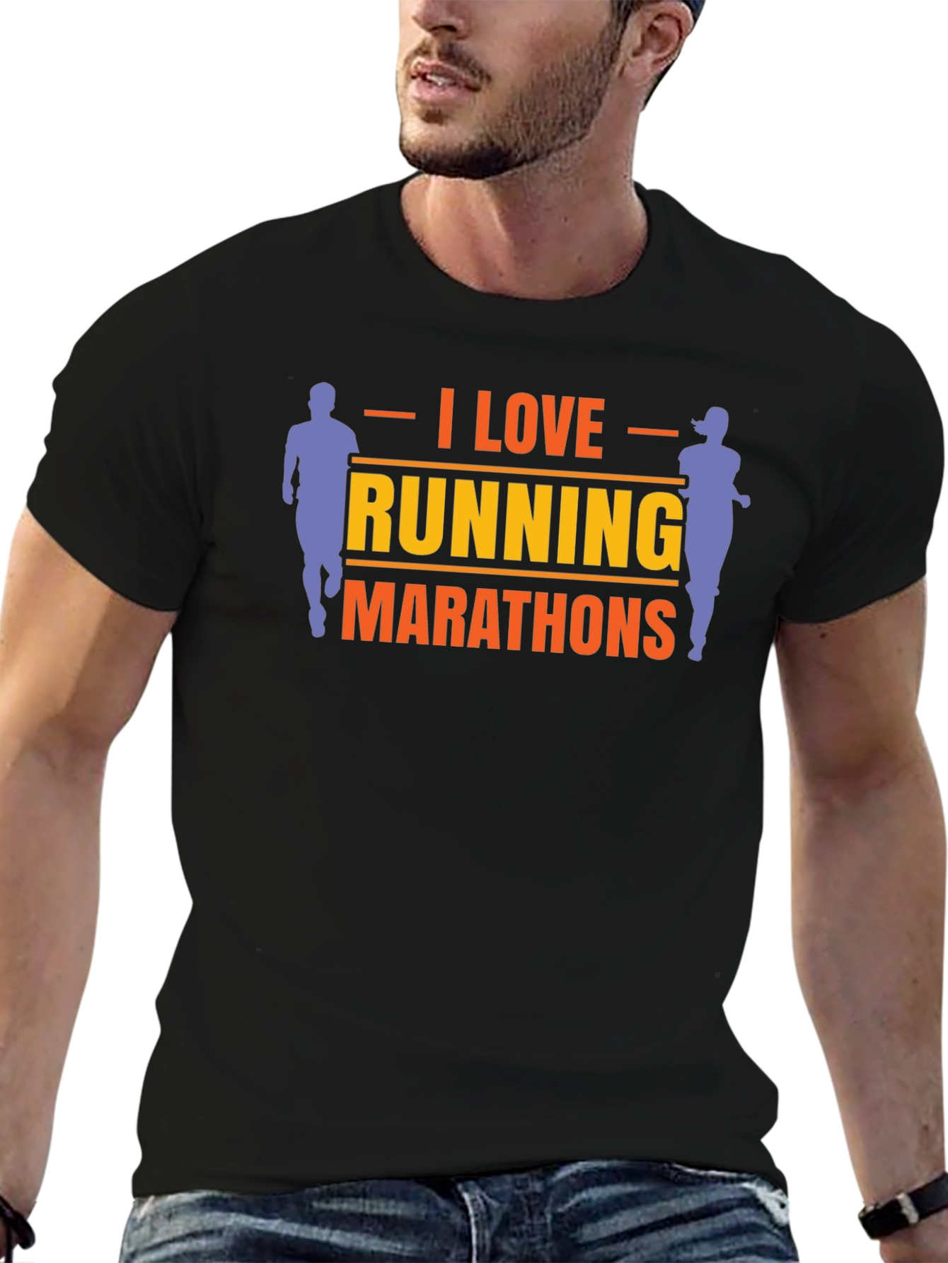 I Love Running Marathons Graphic Tee