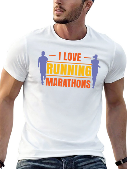 I Love Running Marathons Graphic Tee