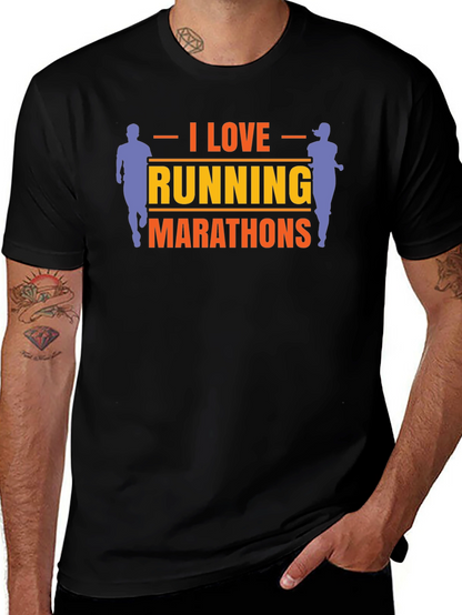 I Love Running Marathons Graphic Tee