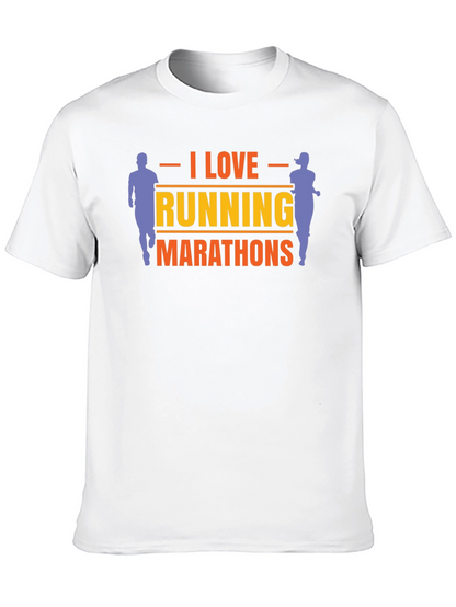 I Love Running Marathons Graphic Tee
