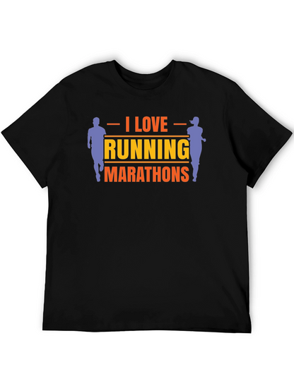 I Love Running Marathons Graphic Tee