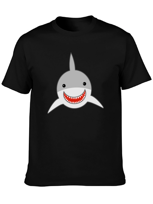 Shark Graphic Black T-Shirt - Casual Menswear