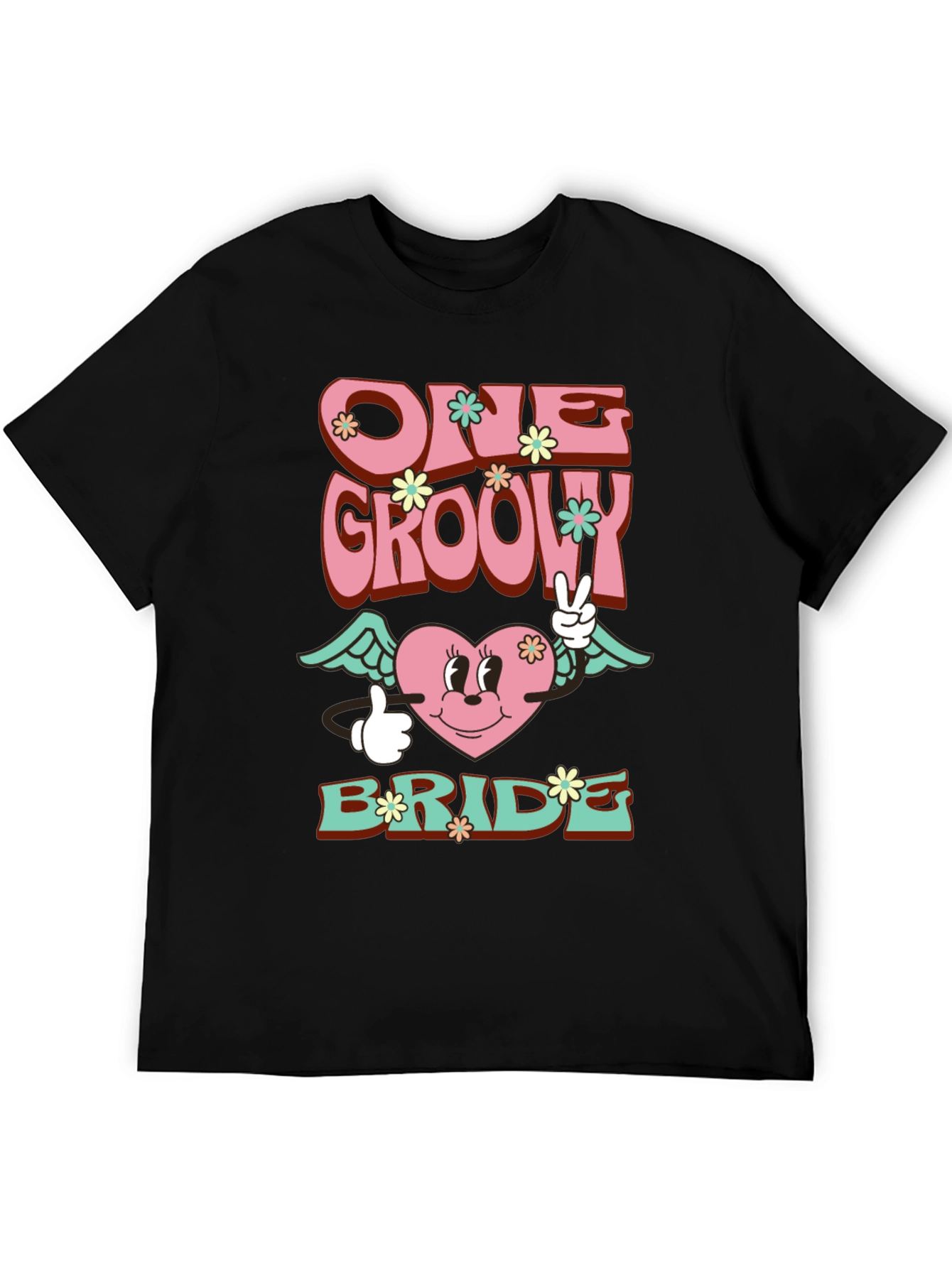 One Groovy Bride T-Shirt - Retro Wedding