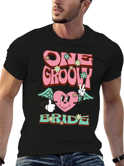 One Groovy Bride T-Shirt - Retro Wedding