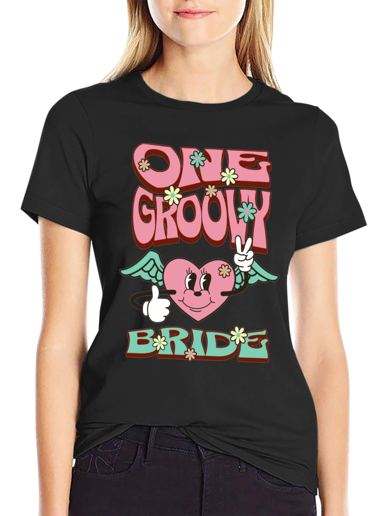 One Groovy Bride T-Shirt - Retro Wedding