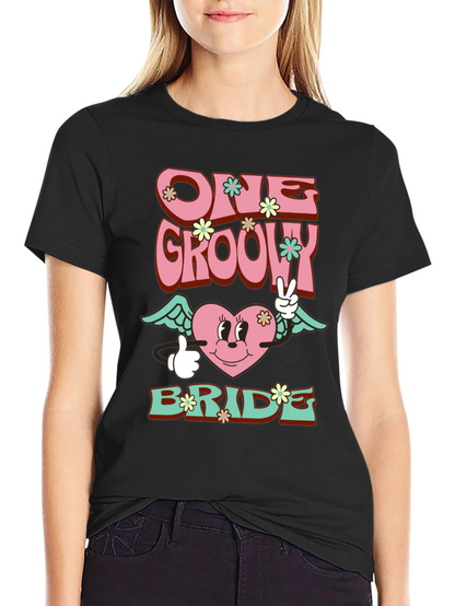One Groovy Bride T-Shirt - Retro Wedding