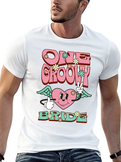 One Groovy Bride T-Shirt - Retro Wedding