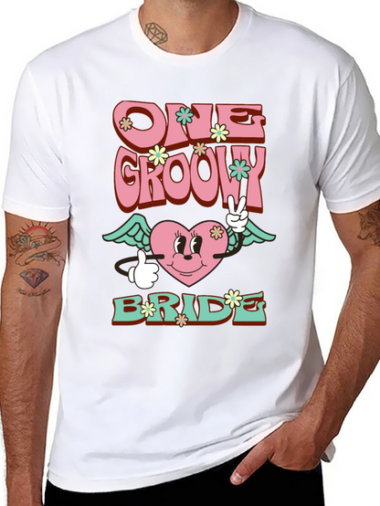 One Groovy Bride T-Shirt - Retro Wedding