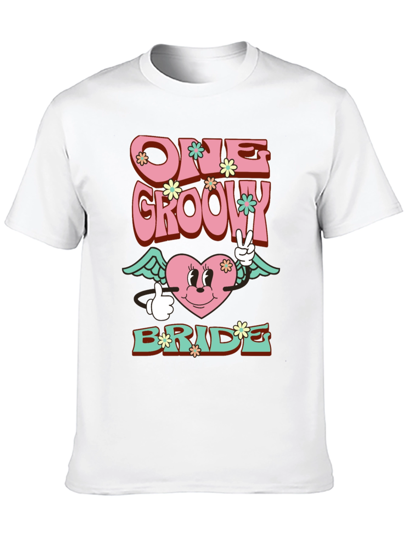 One Groovy Bride T-Shirt - Retro Wedding