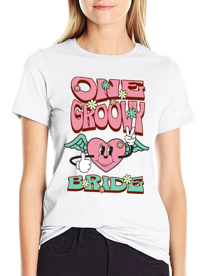 One Groovy Bride T-Shirt - Retro Wedding