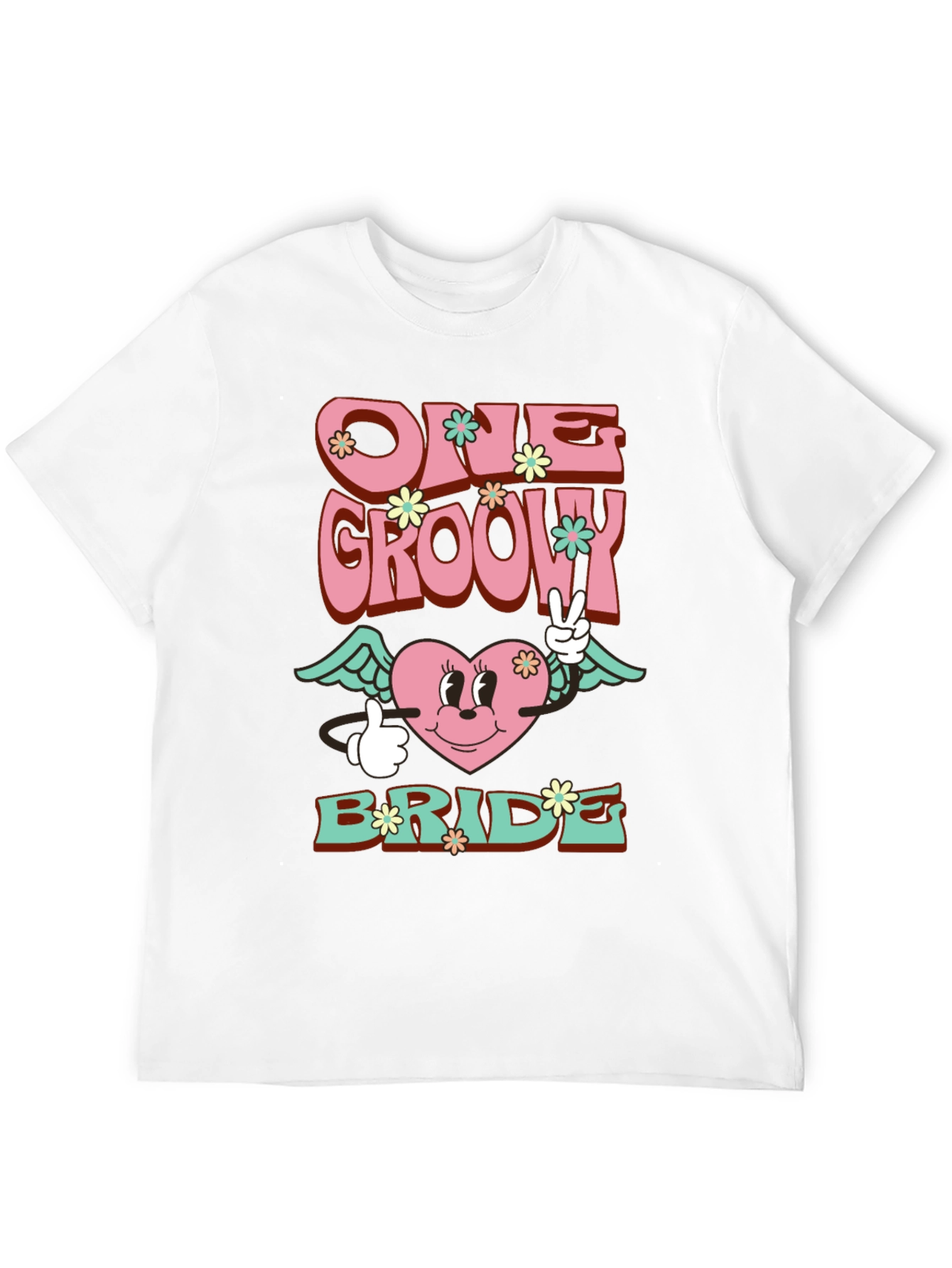 One Groovy Bride T-Shirt - Retro Wedding