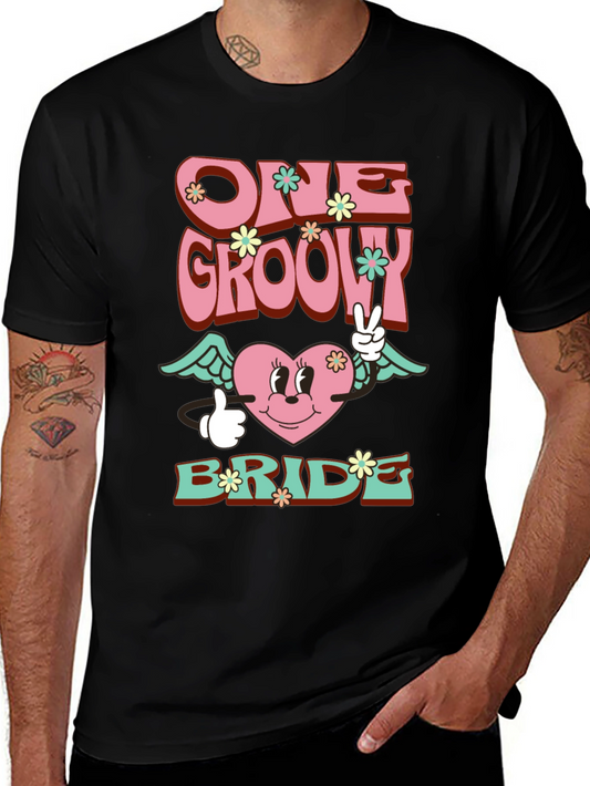 One Groovy Bride T-Shirt - Retro Wedding