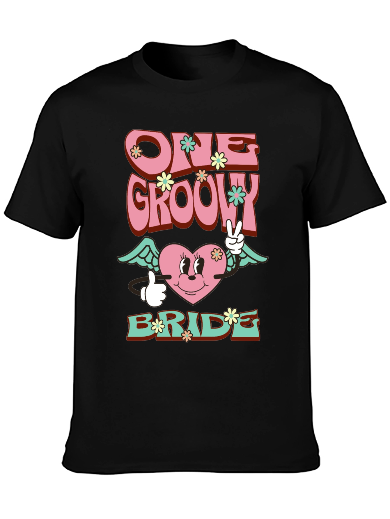 One Groovy Bride T-Shirt - Retro Wedding