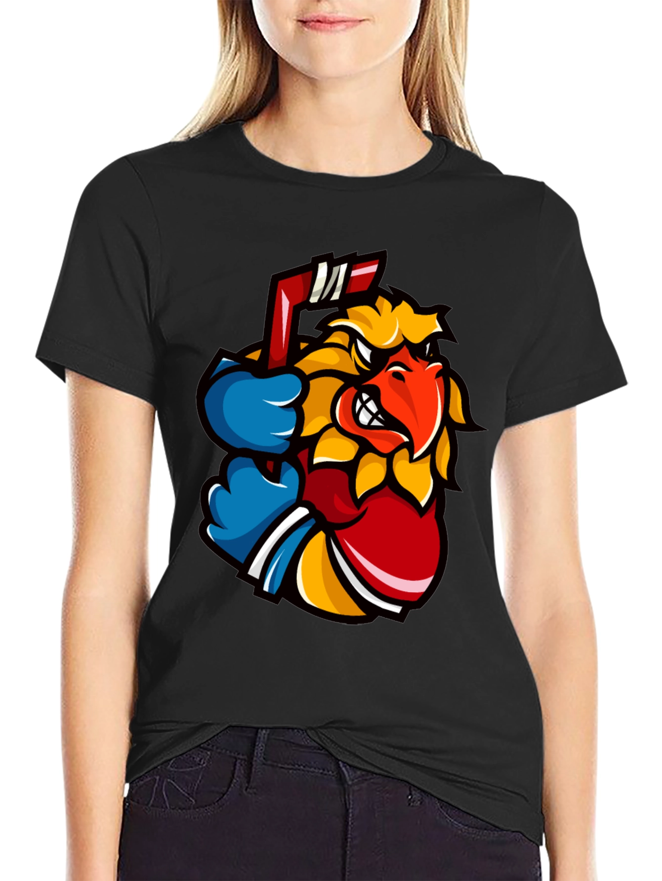 Cool Bird Hockey T-Shirt - Black