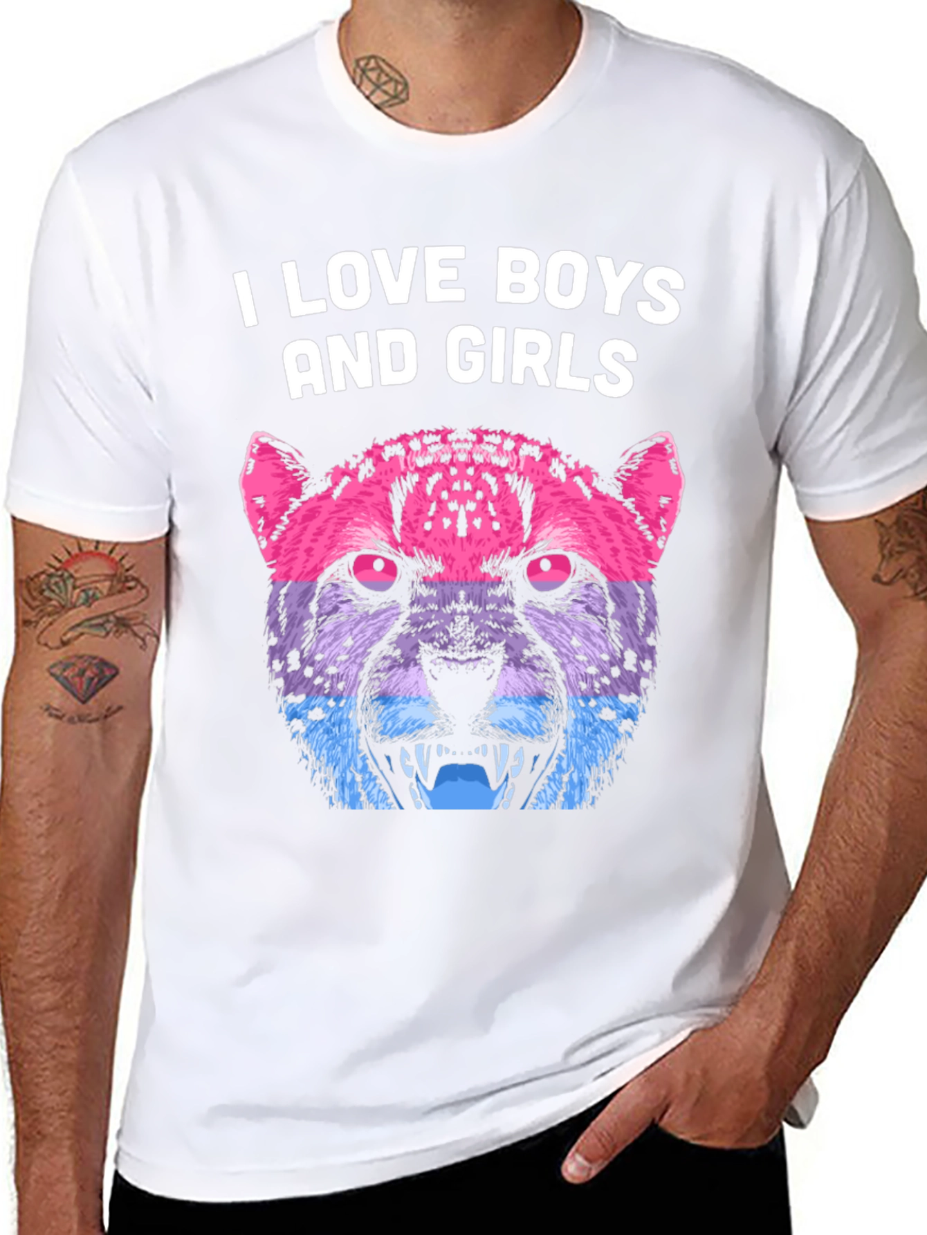 I Love Boys and Girls Cheetah Graphic Tee